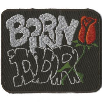 AUFNÄHER - Born in DDR - 00818 - Gr. ca. 8 x 6 cm - Patches Stick Applikation