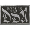 AUFNÄHER - BORN IN DDR - (03022) Gr. 9cm x 5,5cm - Stick Button Applikation Patches
