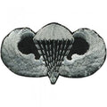 AUFNÄHER "Fliegerwappen Fliegerabzeichen Fallschirm" - NEU Gr. ca. 6cm x 3cm (03096) Applikation Patches Stick Abzeichen Emblem - Militär Military Armee Army Heer Bundeswehr Marine