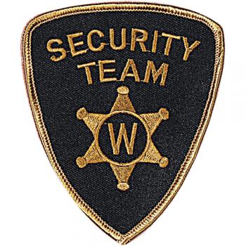 AUFNÄHER - Security Team - 04359 - Gr. ca. 9 x 11 cm - Patches Stick Applikation