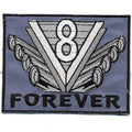AUFNÄHER - Oldtimer V8 Forever - 01752 - Gr. ca. 10 x 7,5 cm - Patches Stick Applikation