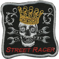 AUFNÄHER - Streetracer Totenkopf - 01963 - Gr. ca. 8,5 x 8,5 cm - Patches Stick Applikation