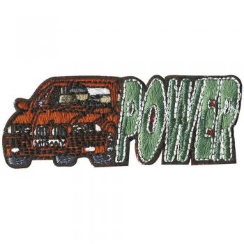 AUFNÄHER - Car Power - 04247 - Gr. ca. 8 x 3 cm - Patches Stick Applikation