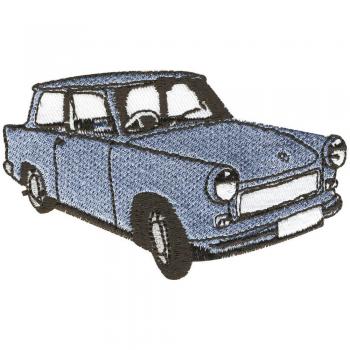 Aufnäher - Oldtimer Trabbi blau - 06129 - Gr. ca. 9,5 x 6 cm