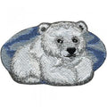 Aufnäher - Bär liegend - 01876 - Gr. ca. 10 x 6 cm - Patches Stick Applikation