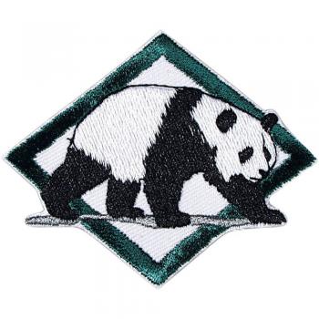 AUFNÄHER - Bär schwarz-weiss - 03176 - Gr. ca. 7,5 x 6 cm - Patches Stick Applikation