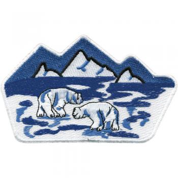 AUFNÄHER - Eisbären - 04526 - Gr. ca. 12,5 x 7,5 cm - Patches Stick Applikation