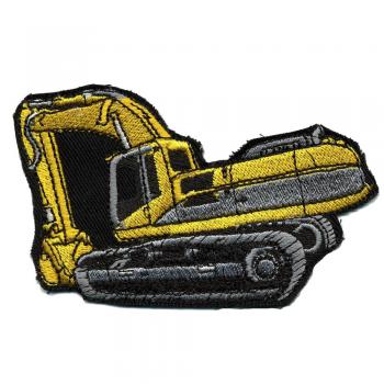 AUFNÄHER - Bagger - 02953  - Gr. ca. 9,5 x 7 cm - Patches Stick Applikation