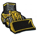 AUFNÄHER - Bagger Raupe Schaufelbagger Lader - Gr. ca. 7cm x 7cm (02954) Patches Applikation Stick