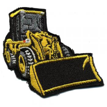 AUFNÄHER - Bagger Raupe Schaufelbagger Lader - Gr. ca. 7cm x 7cm (02954) Patches Applikation Stick