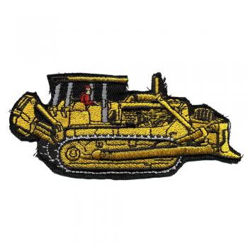 AUFNÄHER - KETTENRAUPE FAHRZEUG STRASSENBAU - Gr. ca. 10 x 4,5cm (02955) Patches Stick Applikation