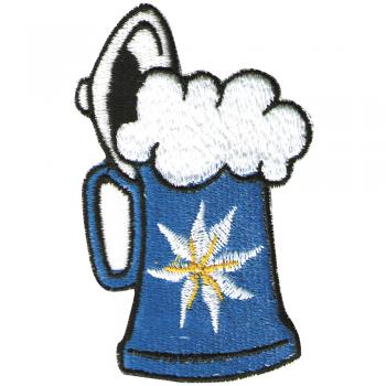 Aufnäher - blauer Maßkrug - 00417 - Gr. ca. 5 x 8,5 cm