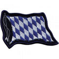Aufnäher - Bayern Rautenflagge wehend - 00841 - Gr. ca. 9,5cm x 7cm