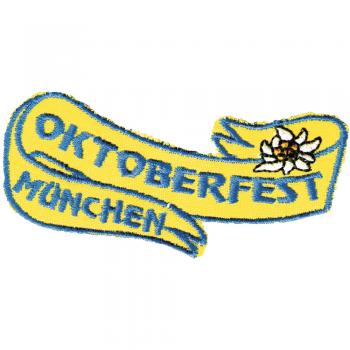 Aufnäher - Oktoberfest München - 00884-1 - Gr. ca.3cm x 8cm - gelb