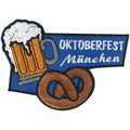 Aufnäher - Bierglas Brezel - 00886 - Gr. ca. 10 cm x 7,5 cm