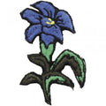 AUFNÄHER - ENZIAN BLUME PFLANZE - Gr. ca. 6-10cm (03023) Patches Stick Applikation