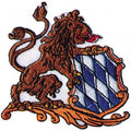 Aufnäher - BAYERN - LÖWE - RAUTENWAPPEN - 03206 - Gr. ca. 9cm x 8,5cm