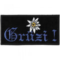 AUFNÄHER - Grüzi - Gr. ca. 10 x 5cm - 03275 schwarz