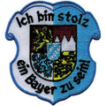 Aufnäher Applikation - Ich bin stolz ein Bayer zu sein - 04363-S4 - Gr. ca. 7cm x 7,5cm