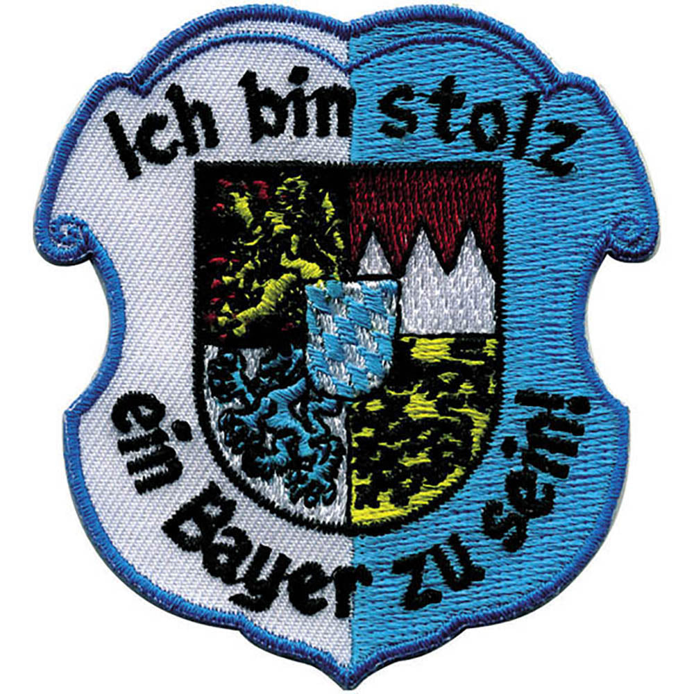 Aufnäher Applikation - Ich bin stolz ein Bayer zu sein - 04363-S4 - Gr. ca. 7cm x 7,5cm