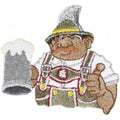 Aufnäher - Bayer Bierglas Wiesn - 04728 - Gr. ca. 8,5cm x 7,5cm