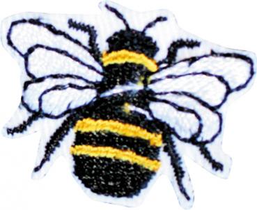 Aufnäher - Wespe Biene - 00637 - Gr. ca. 3 x 2,5 cm - Patches Stick Applikation
