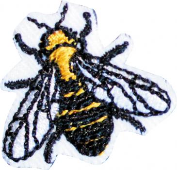Aufnäher - Biene Hummel - 00638 - Gr. ca. 3 x 2,5 cm - Patches Stick Applikation
