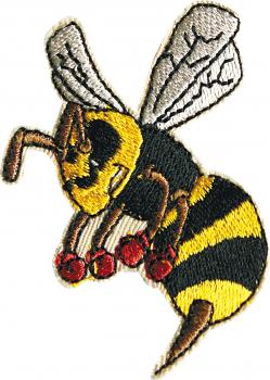 Aufnäher Applikation - Biene Hummel - Gr. ca. 5cm x 6cm (00766)