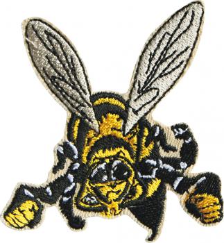 AUFNÄHER - Biene Hummel Wespe - 00767 - Gr. ca. 6 cm x 6cm - Patches Stick Applikation Bügel-Emblem
