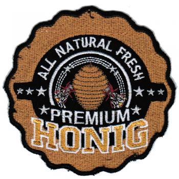 AUFNÄHER - Premium Honig - 02977 - Gr. ca. 10 cm - Patches Stick Applikation Bügel-Emblem