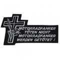 AUFNÄHER - Motorradfahrer töten nicht... - 01613 - Gr. ca. 11,5 x 6 cm - Patches Stick Applikation
