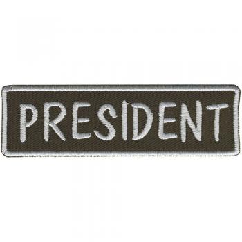 AUFNÄHER &quot;PRESIDENT&quot; NEU Gr. ca. 8-11cm (00011) Stick Patches Applikation Emblem Abzeichen - Motorrad Bike Chopper Jacke Kutte