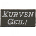 AUFNÄHER - Kurven Geil - 00829 - Gr. ca. 7,5 x 3,7 cm - Patches Stick Applikation