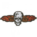 AUFNÄHER - Flammender Totenkopf - 11896 - Gr. ca. 12 x 5 cm - Patches Stick Applikation