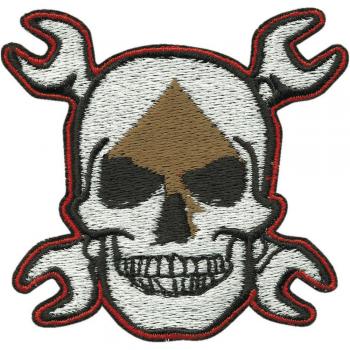 AUFNÄHER - Totenschädel - 01882 - Gr. ca. 7 x 7cm - Patches Stick Applikation