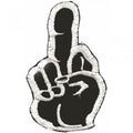 AUFNÄHER - Mittelfinger - 03046 - Gr. ca. 9 x 5,5 cm - Patches Stick Applikation