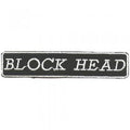 AUFNÄHER - Block Head - 03246 - Gr. ca. 10 x 2 cm - Patches Stick Applikation