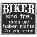 AUFNÄHER - Biker sind frei... - 03259 - Gr. ca. 8,5 x 8 cm - Patches Stick Applikation