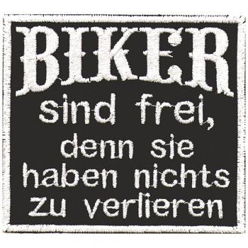 AUFNÄHER - Biker sind frei... - 03259 - Gr. ca. 8,5 x 8 cm - Patches Stick Applikation