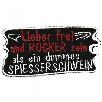 AUFNÄHER - Lieber frei...  - 03267 - Gr. ca. 9 x 9,5 cm - Patches Stick Applikation