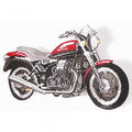 Aufnäher - Motorrad rot - 04170 - Gr. ca. 10,5 x 7,5cm - Patches Stick Applikation