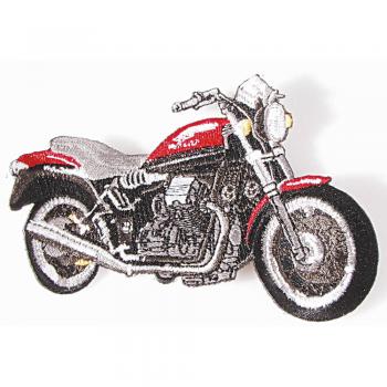 Aufnäher - Motorrad rot - 04170 - Gr. ca. 10,5 x 7,5cm - Patches Stick Applikation