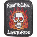 Aufnäher - Ride to Live - 04204 - Gr. ca. 8,5 x 6,5 cm - Patches Stick Applikation