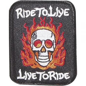 Aufnäher - Ride to Live - 04204 - Gr. ca. 8,5 x 6,5 cm - Patches Stick Applikation