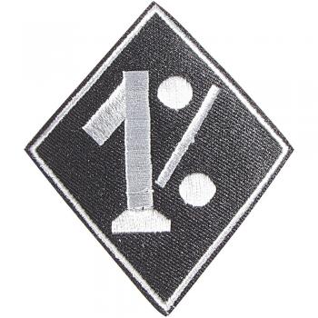 Aufnäher - One Percent - 04205 - Gr. ca. 6 x 4,5 cm - Patches Stick Applikation