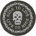 Aufnäher - Live to Ride - 04246 - Gr. ca 7,5 cm - Patches Stick Applikation