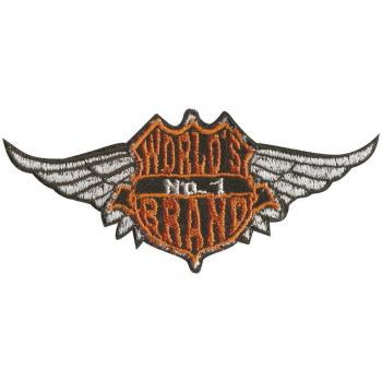 AUFNÄHER - Worlds Brand No. 1 - 04634 - Gr. ca. 12,5 x 6,5 cm - Patches Stick Applikation