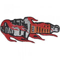 Aufnäher - Brennender Kolben - 04733 - Gr. ca. 10,5 x 5 cm - Patches Stick Application