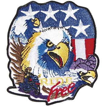 Aufnäher  - USA Adler - RIDE FREE - 04766 - Gr. ca. 10 x 8,5 cm - Patches Stick Application