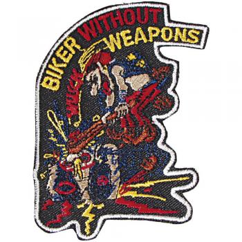 Aufnäher- BIKER without WEAPONS - 04960 - Gr. ca. 7 x 11,5 cm - Patches Sticker Applikation